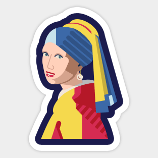 Girl with a Pearl Earring Sticker